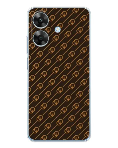 Чехол для Realme Note 70T с картинкой «Gucci — золотые диагонали»