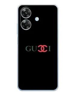 Чехол для Realme Note 70T с картинкой «Gucci — красный градиент»