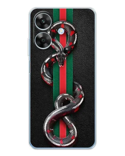 Чехол для Realme Note 70T с картинкой «Gucci — змея на полосе» Чехол для Realme Note 70T с картинкой «Gucci — змея на полосе»