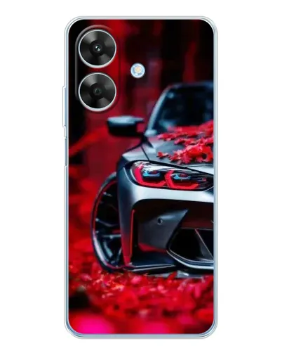 Чехол для Realme Note 70T с картинкой «Спортивная BMW и цветы» Чехол для Realme Note 70T с картинкой «Спортивная BMW и цветы»