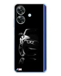 Чехол для Realme Note 70T с картинкой «Силуэт BMW в темноте»