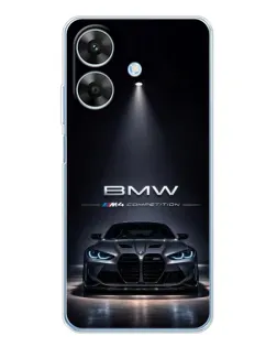 Чехол для Realme Note 70T с картинкой «BMW сквозь ночной город»