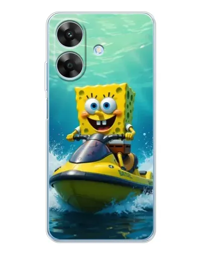 Чохол для Realme Note 70T з картинкою «Спанч Боб на гідроциклі» Чохол для Realme Note 70T з картинкою «Спанч Боб на гідроциклі»