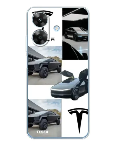 Чехол для Realme Note 70T с картинкой «Коллаж Cybertruck Tesla» Чехол для Realme Note 70T с картинкой «Коллаж Cybertruck Tesla»