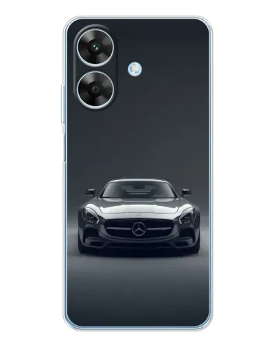 Чехол для Realme Note 70T с картинкой «Mercedes на черном»