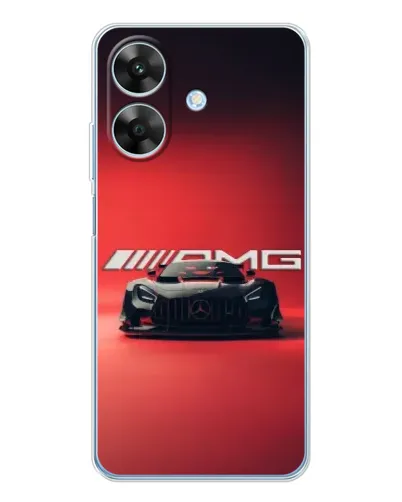 Чехол для Realme Note 70T с картинкой «Mercedes AMG — красная линия»