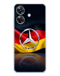 Чехол для Realme Note 70T с картинкой «Mercedes — флаг Германии» Чехол для Realme Note 70T с картинкой «Mercedes — флаг Германии»
