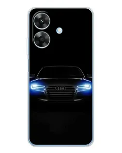 Чехол для Realme Note 70T с картинкой «Audi в неоне»