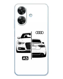 Чехол для Realme Note 70T с картинкой «Audi — контрастный дизайн»