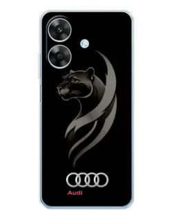 Чехол для Realme Note 70T с картинкой «Графика — пантера и Audi»