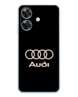 Чехол для Realme Note 70T с картинкой «Audi — золотой логотип»