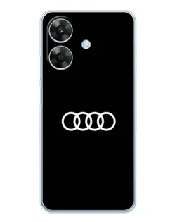 Чехол для Realme Note 70T с картинкой «Audi White Logo»