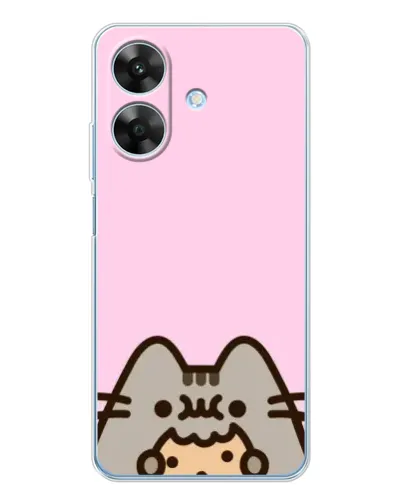 Чехол для Realme Note 70T с картинкой «Pusheen и печенье»