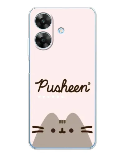 Чехол для Realme Note 70T с картинкой «Pusheen логотип»