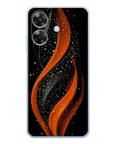 Чехол для Realme Note 70T с картинкой «Огненная звездная волна»