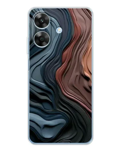 Чехол для Realme Note 70T с картинкой «Цветные волны каньона»