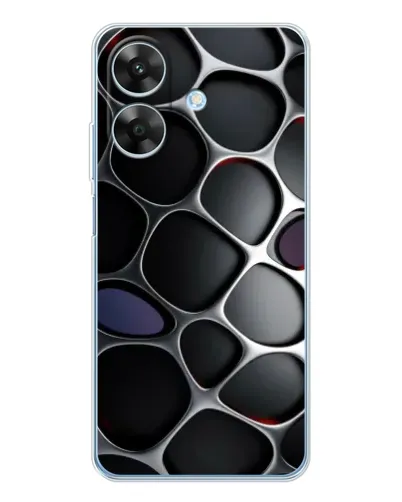 Чехол для Realme Note 70T с картинкой «Объемная темная решетка»