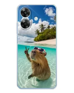 Чехол для Realme Note 70T с картинкой «Капибара на море» Чехол для Realme Note 70T с картинкой «Капибара на море»