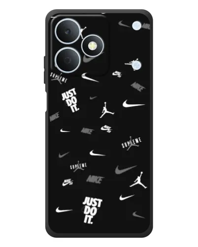 Чехол для Realme Note 80 с картинкой «Nike Black Pattern»