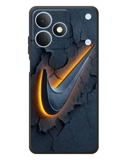 Чехол для Realme Note 80 с картинкой «Объемный логотип Найк»