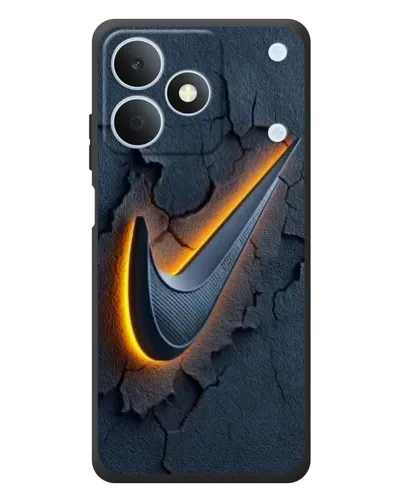 Чехол для Realme Note 80 с картинкой «Объемный логотип Найк»