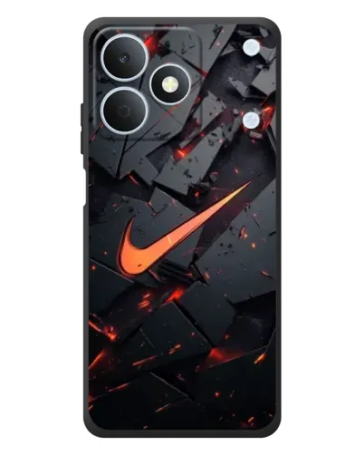 Чехол для Realme Note 80 с картинкой «Nike — эффект разломов»