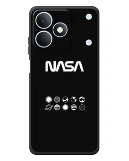 Чехол для Realme Note 80 с картинкой «NASA — технический принт»