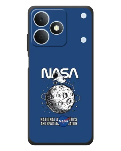 Чехол для Realme Note 80 с картинкой «NASA — лунная миссия»
