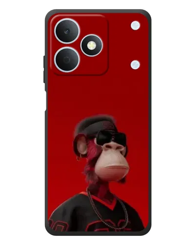 Чехол для Realme Note 80 с картинкой «Bored Ape в красном»