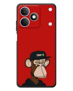 Чехол для Realme Note 80 с картинкой «Bored Ape — красный фон»