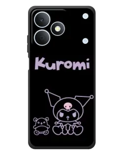 Чехол для Realme Note 80 с картинкой «Kuromi — черный минимализм»
