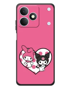 Чехол для Realme Note 80 с картинкой «Kuromi и My Melody»