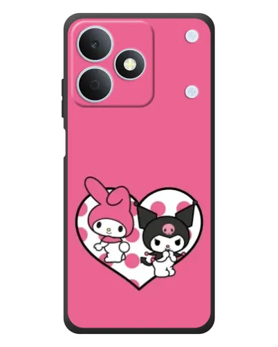 Чехол для Realme Note 80 с картинкой «Kuromi и My Melody» Чехол для Realme Note 80 с картинкой «Kuromi и My Melody»