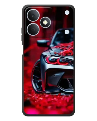 Чохол для Realme Note 80 з картинкою «Спортивна BMW та квіти»