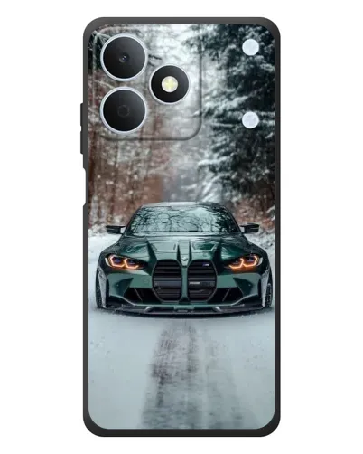 Чохол для Realme Note 80 з картинкою «BMW у зимовому лісі»