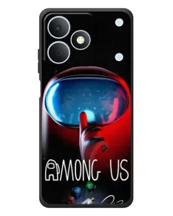 Чехол для Realme Note 80 с картинкой «Красный импостер — макро»
