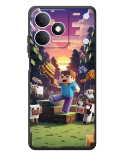 Чехол для Realme Note 80 с картинкой «Стив на ферме»