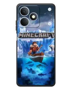 Чехол для Realme Note 80 с картинкой «Minecraft ледяной мир»