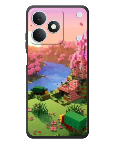 Чехол для Realme Note 80 с картинкой «Розовое дерево Minecraft» Чехол для Realme Note 80 с картинкой «Розовое дерево Minecraft»
