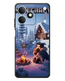 Чехол для Realme Note 80 с картинкой «Зимний Minecraft»
