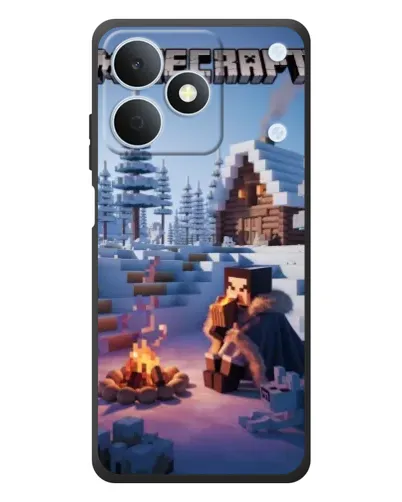 Чехол для Realme Note 80 с картинкой «Зимний Minecraft» Чехол для Realme Note 80 с картинкой «Зимний Minecraft»