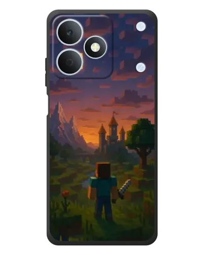 Чехол для Realme Note 80 с картинкой «Стив у башни» Чехол для Realme Note 80 с картинкой «Стив у башни»