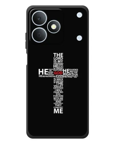 Чехол для Realme Note 80 с картинкой «Текстовый крест» Чехол для Realme Note 80 с картинкой «Текстовый крест»