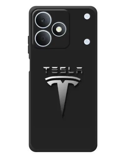 Чохол для Realme Note 80 з картинкою «Сталевий логотип Tesla»