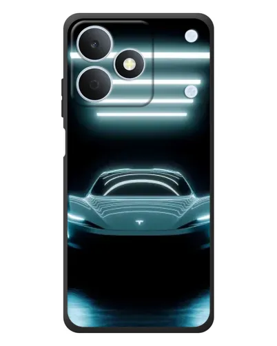 Чохол для Realme Note 80 з картинкою «Tesla в неоні»