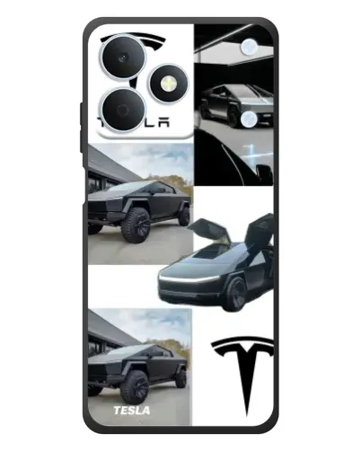 Чохол для Realme Note 80 з картинкою «Колаж Cybertruck Tesla»