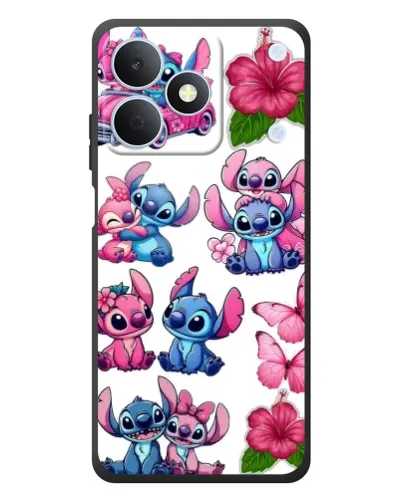 Чехол для Realme Note 80 с картинкой «Стикеры Stitch и Angel»