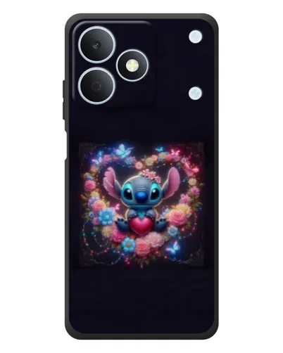 Чехол для Realme Note 80 с картинкой «Stitch в цветах»