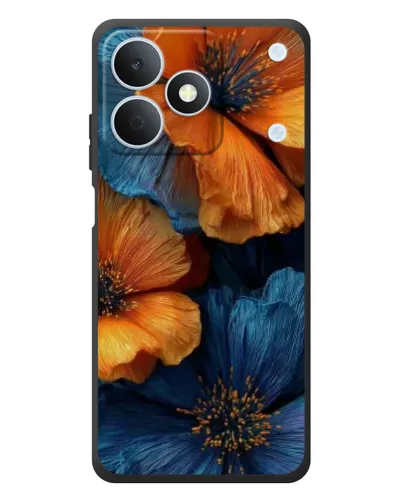 Чехол для Realme Note 80 с картинкой «Яркая сине-оранжевая флора» Чехол для Realme Note 80 с картинкой «Яркая сине-оранжевая флора»