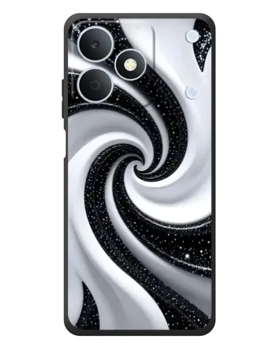 Чехол для Realme Note 80 с картинкой «Черно-белая спираль»